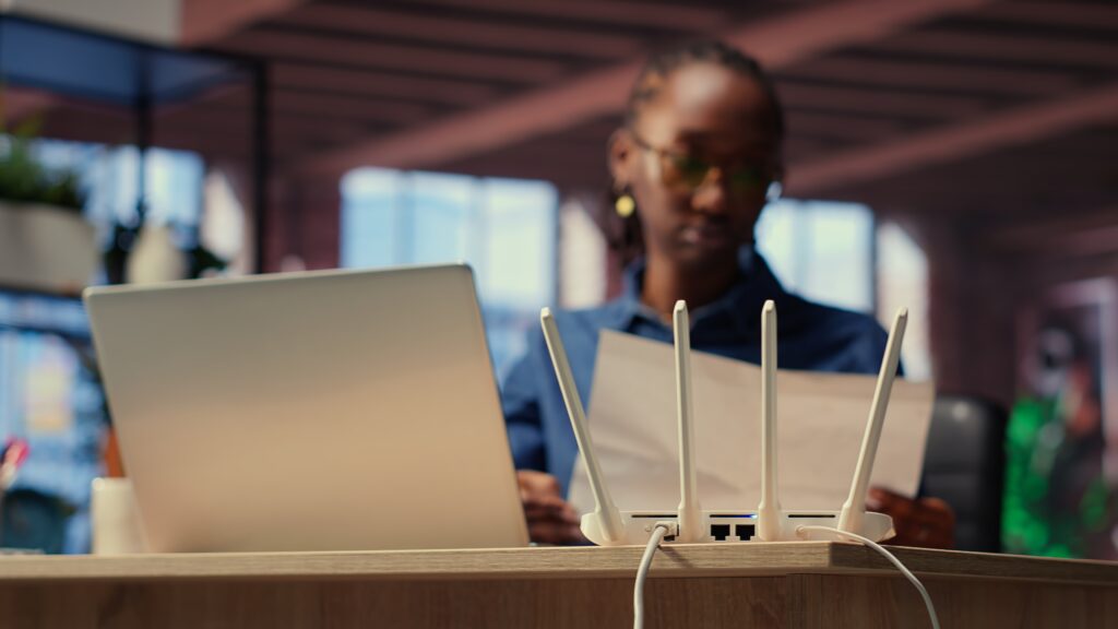 Young Woman Struggling With Weak Internet Connection Home 1 1024x576