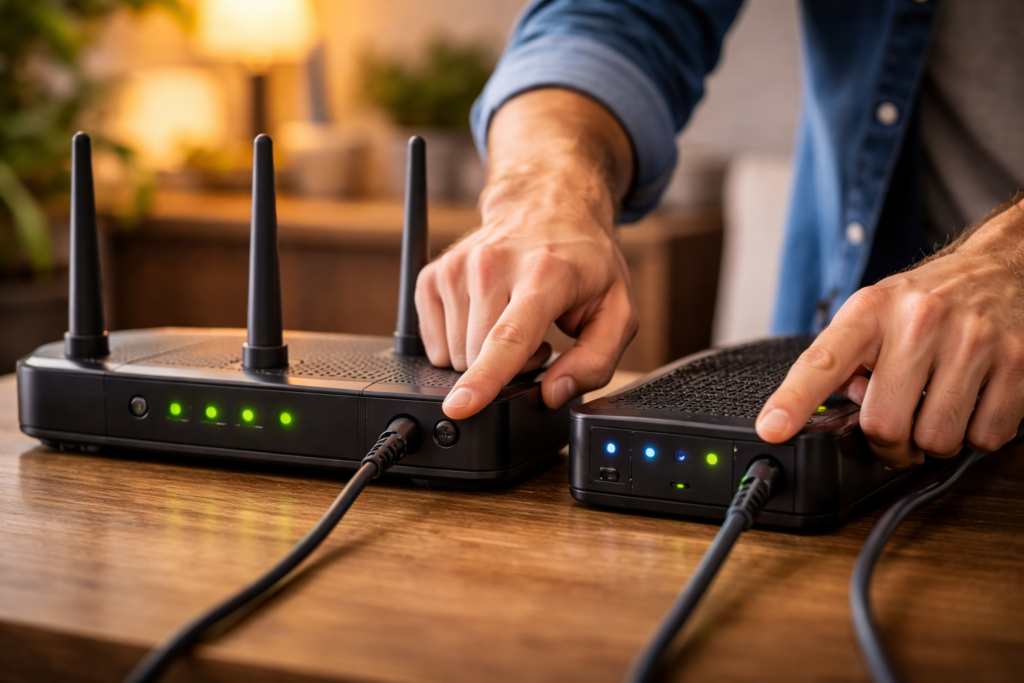 WiFi Connected but No Internet? Real Fixes That surprisingly Work 2026 restarting router and modem