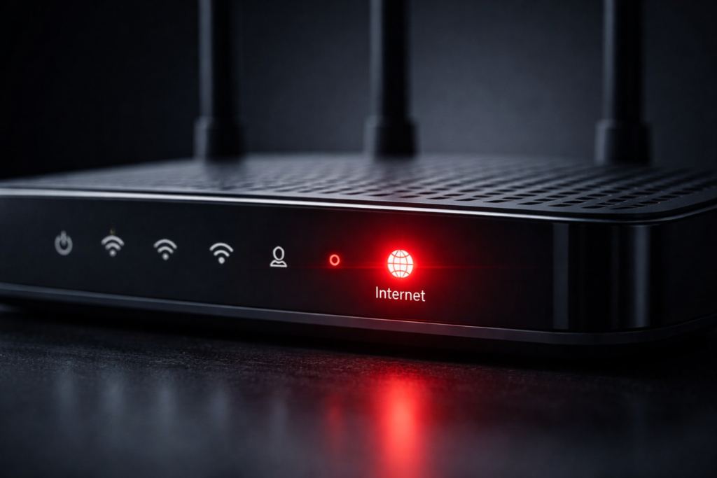 Router Blinking Red Light? Here's How to Fix It Fast 2026 router blinking red light indicating internet connection problem